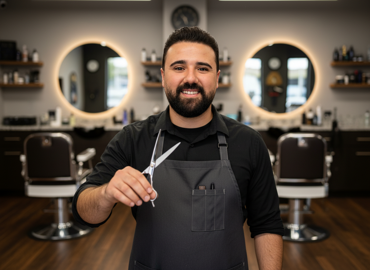 MOE, master barber — mohamad tahan at Moe's Barbershop